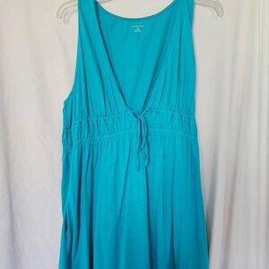 Lands' End Dress, sleeveless‎ cover up, pockets, size XL 18-20